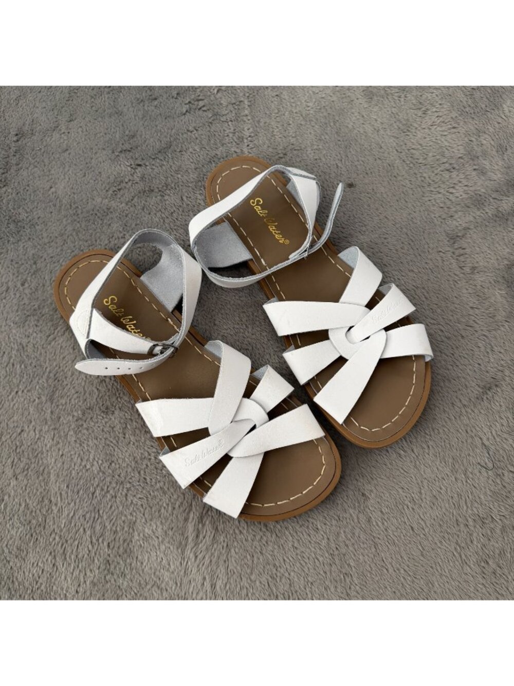 Saltwater Salt Water Sandals White Womens size 8 Shoes Leather